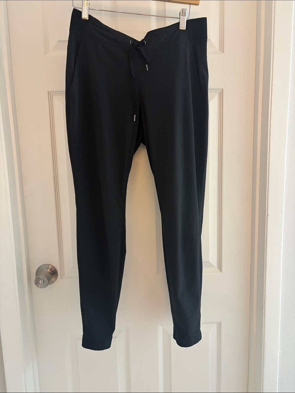 Athleta Black Drawstring Track Joggers